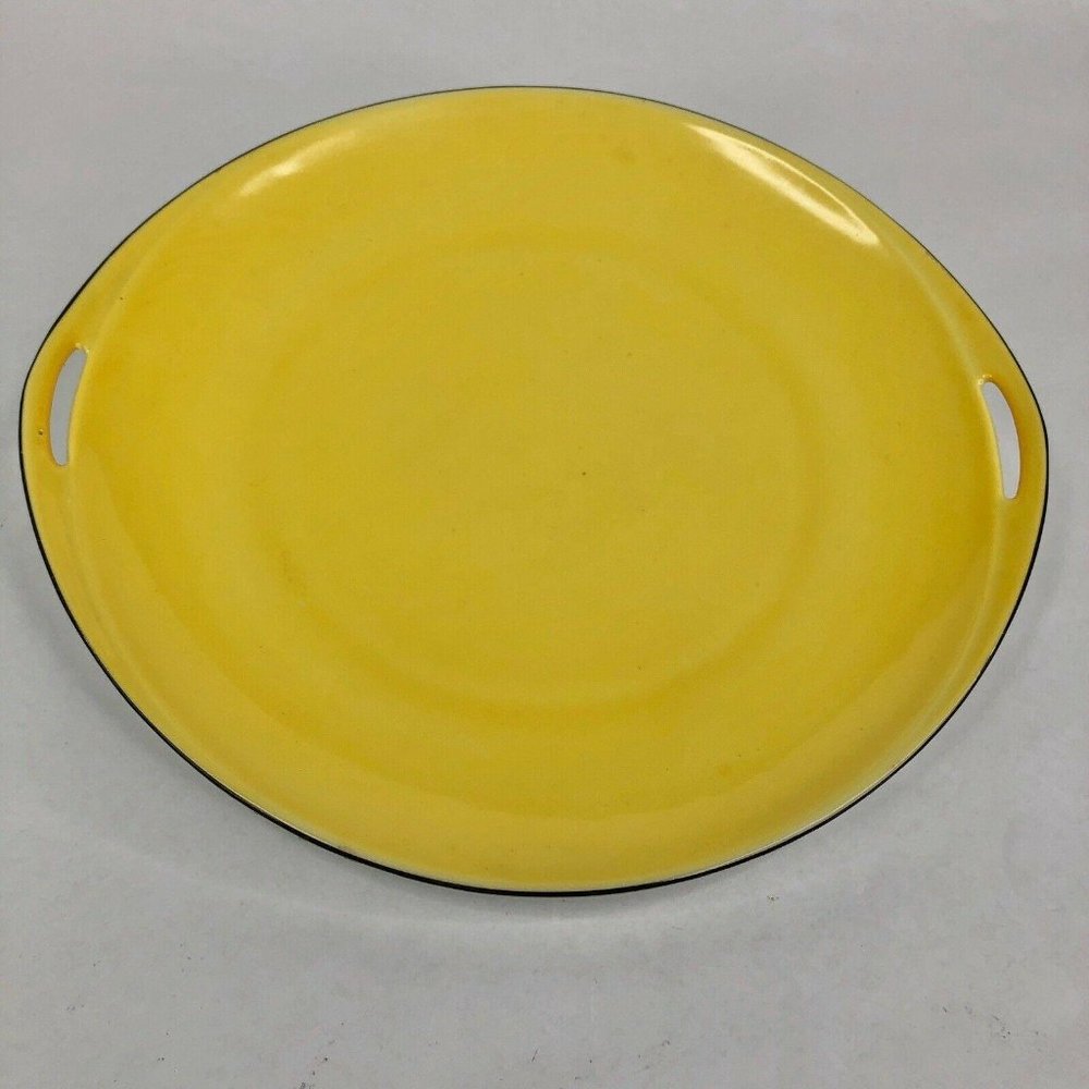 2 Thun Czech Dinner Plates Yellow Art Deco - Picture 2 of 8
